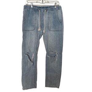 One Teaspoon Shabbies Drawstring Boyfriend Jeans Size Small